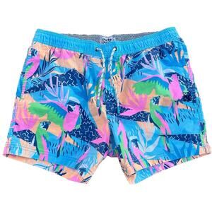 Party Pants Neon Bro Men Swim Trunks Size XL New Fun Colorful Extra large 5”